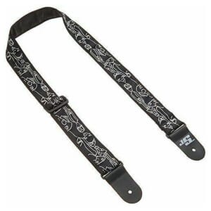 2.5” Black Saddle Leather. Adjustable length 41” to 56”