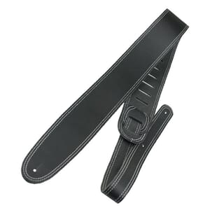 2.5″ Black Double Stitched Leather Strap