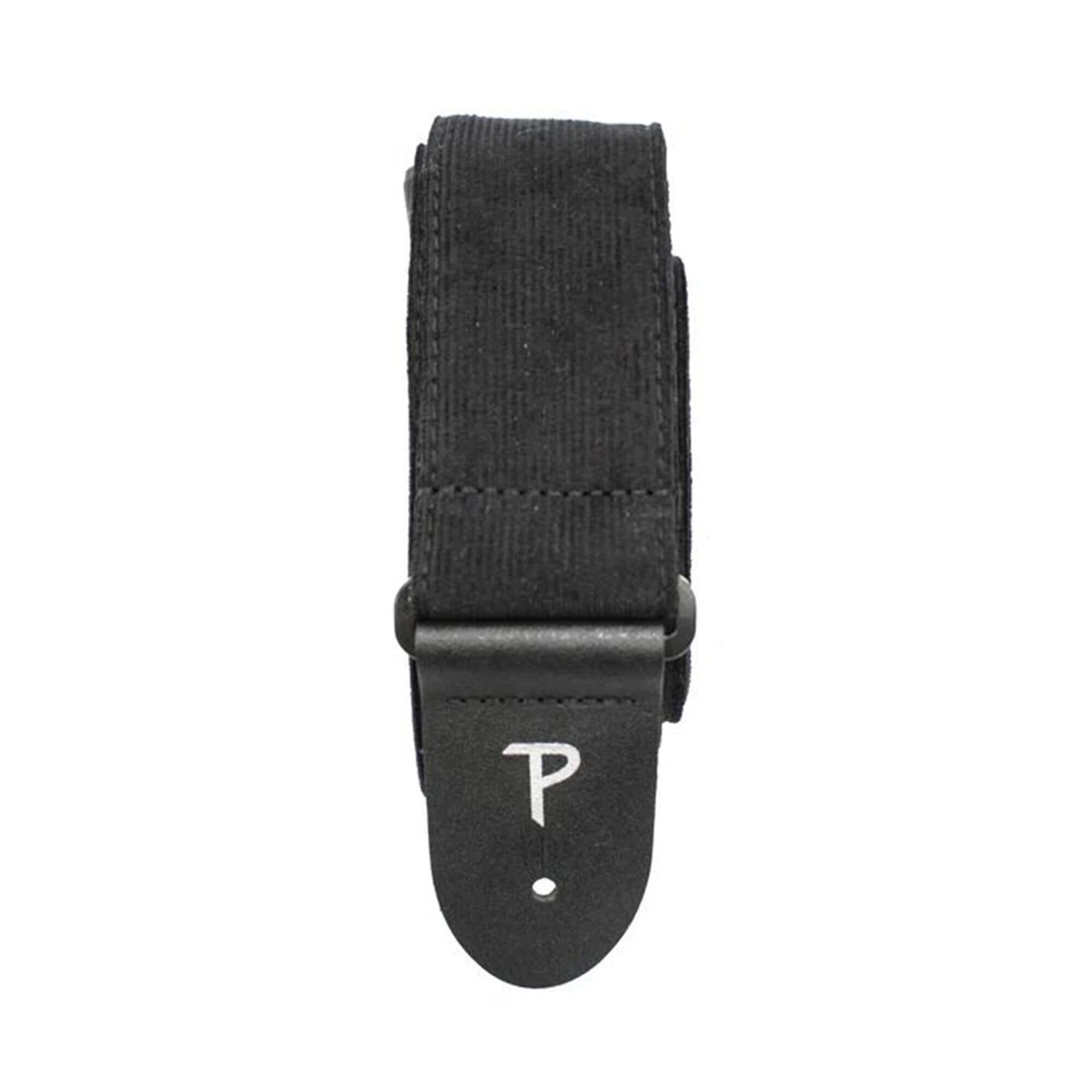Perri's 2” Black Corduroy guitar strap. Adjustable length 39” to 58”