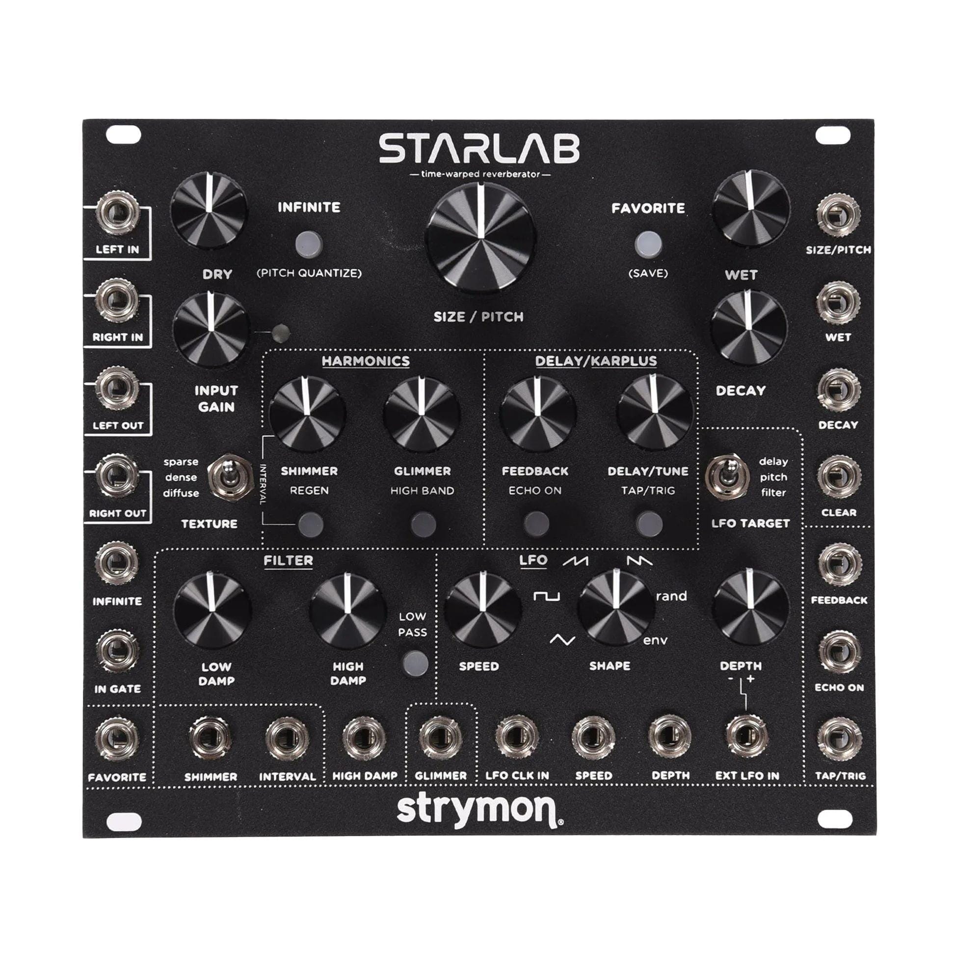 Strymon StarLab Black Panel - Reverb Eurorack Module with Eurorack Cable
