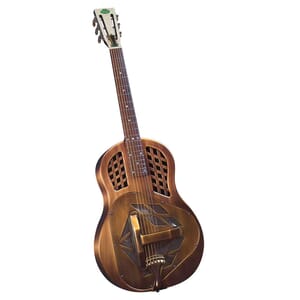 Regal RC-56 Metal Body Tricone Resophonic Guitar – Copper-Plated Brass