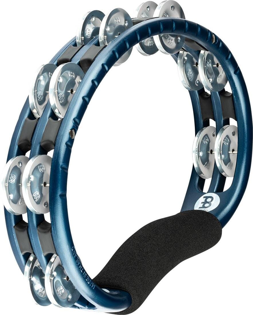 Meinl TMT1A-B ABS Hand Held Tambourine Double Row Jingles - Blue