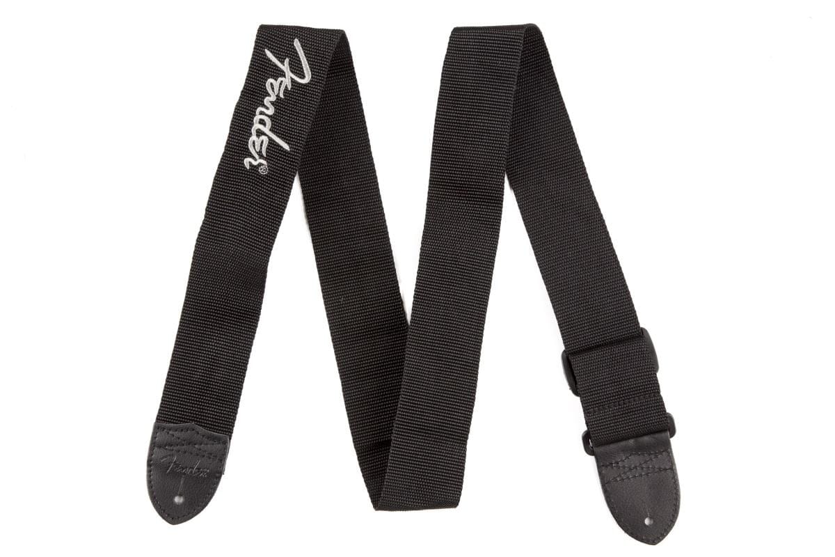Fender 2" Black Poly Logo Strap