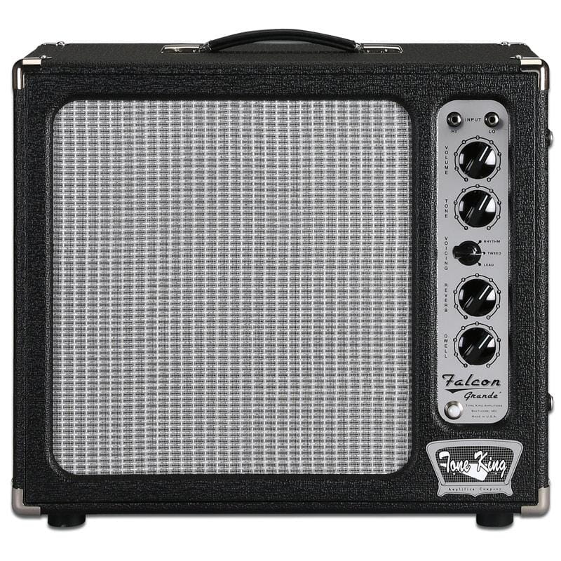 Tone King Falcon Grande 20 watt 1x12 Combo, 3-Voices, Spring Reverb, Built-In Attenuator, Custom Voiced Eminence, 5881, Black