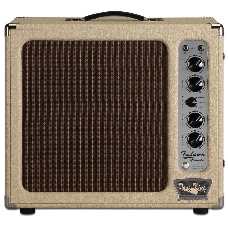 Tone King Falcon Grande 20 watt 1x12 Combo, 3-Voices, Spring Reverb, Built-In Attenuator, Custom Voiced Eminence, 5881, Cream
