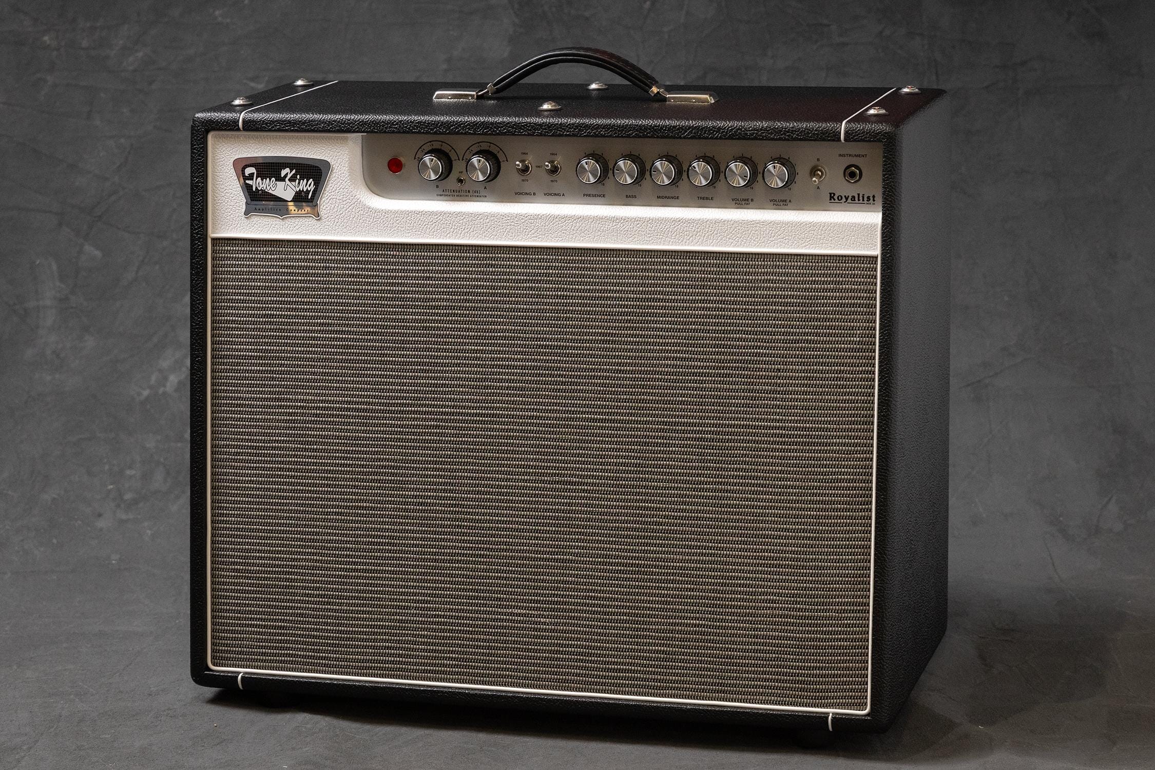 Tone King Royalist MKII 40 watt All-Tube 1x12" Combo - Two Channels - Dual Built-In Iron Man Attenuators - Voicing Switch Per Channel - 2xEL34, 3x12AX7, 1x5AR4 Tubes - Celestion  "Tone King 1660" Loaded