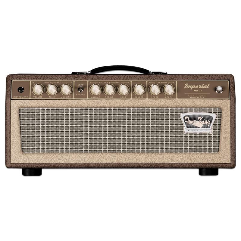 Tone King Imperial MK II 20 watt Head, 3-Voices, Spring Reverb, Built-In Attenuator, 6V6 Tubes, Brown/Beige