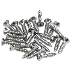 Fender Pickguard/Control Plate Mounting Screws (24) Chrome