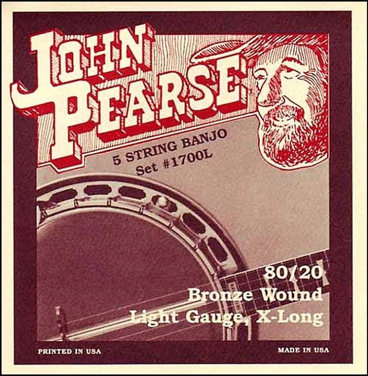 John Pearse 1700L 80/20 Bronze Banjo Strings Light 9-20