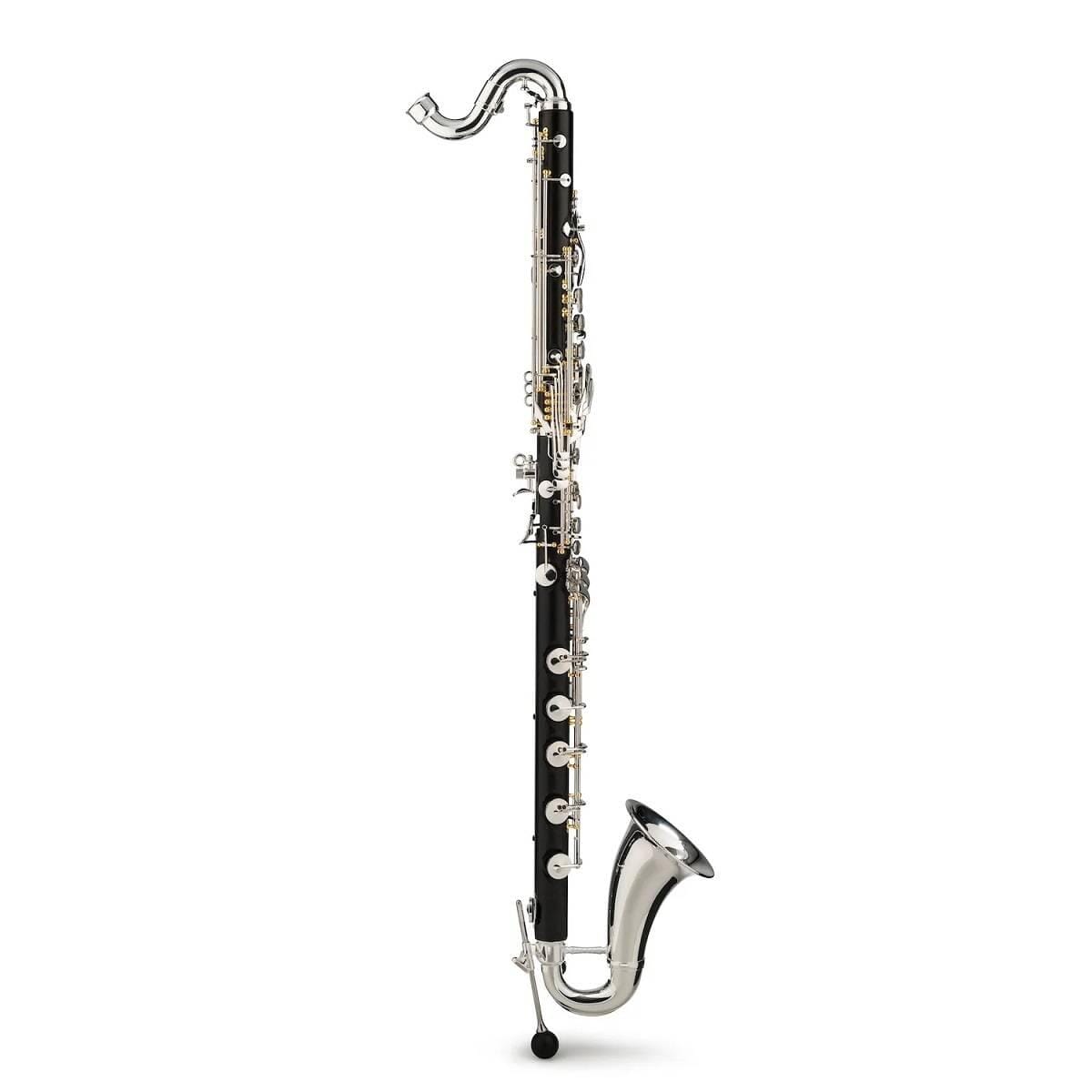 Backun Q Series Low C Bass Clarinet in Grenadilla with Silver Keys and Gold Posts