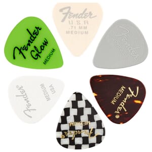 Fender Material Medley Medium Picks - 6 Pack