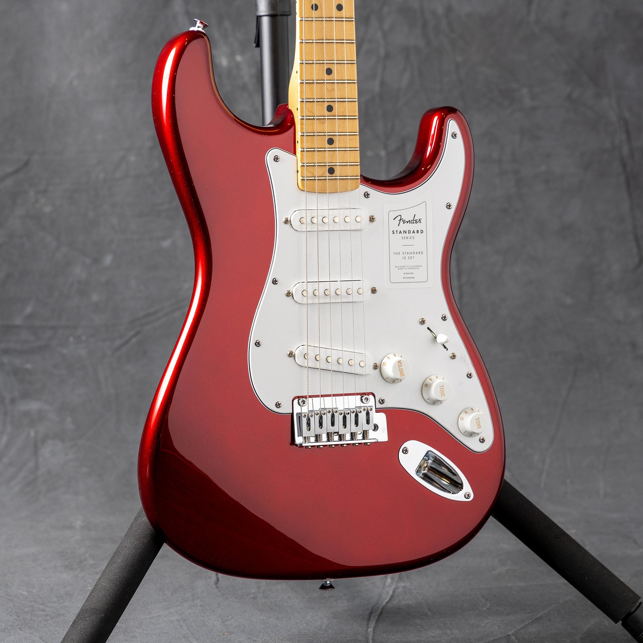 Fender Standard Stratocaster®, Maple Fingerboard, White Pickguard, Candy Cola