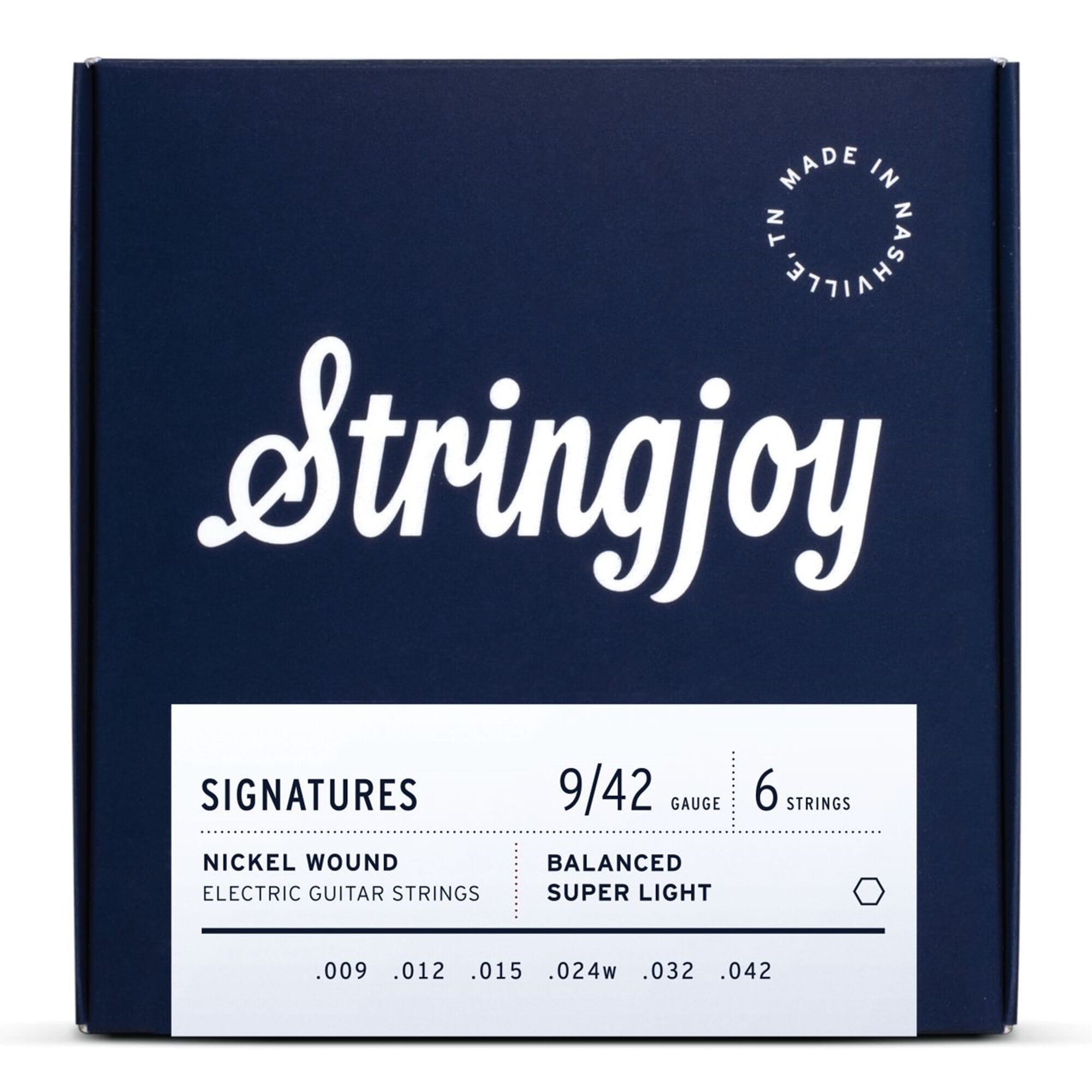 Stringjoy Balanced Super Light Gauge (9-42) Nickel Wound Electric Guitar Strings