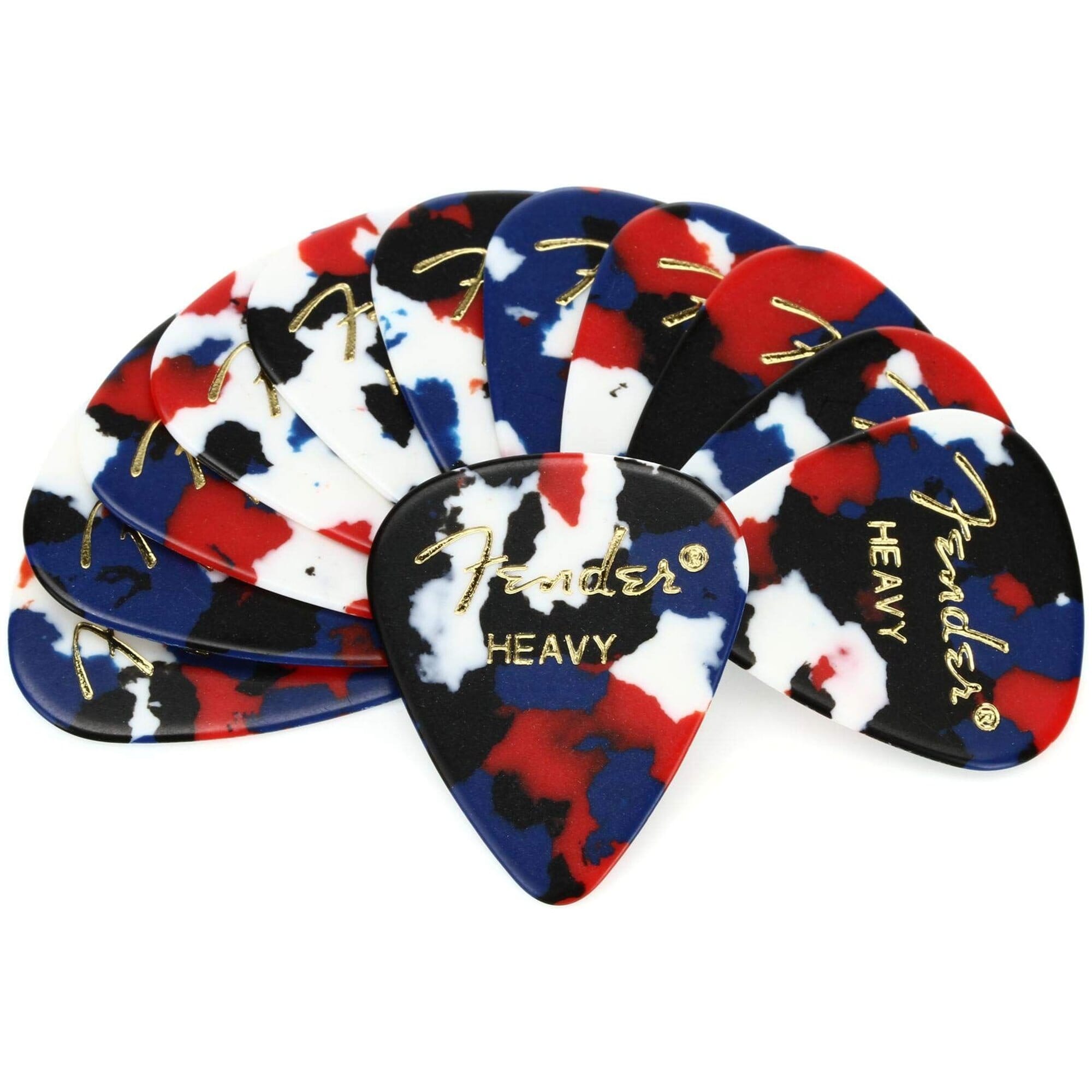 Fender Classic Celluloid, Confetti, 351 Shape, Heavy, 12 Count