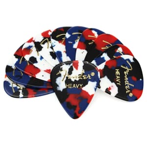 Fender Classic Celluloid, Confetti, 351 Shape, Heavy, 12 Count