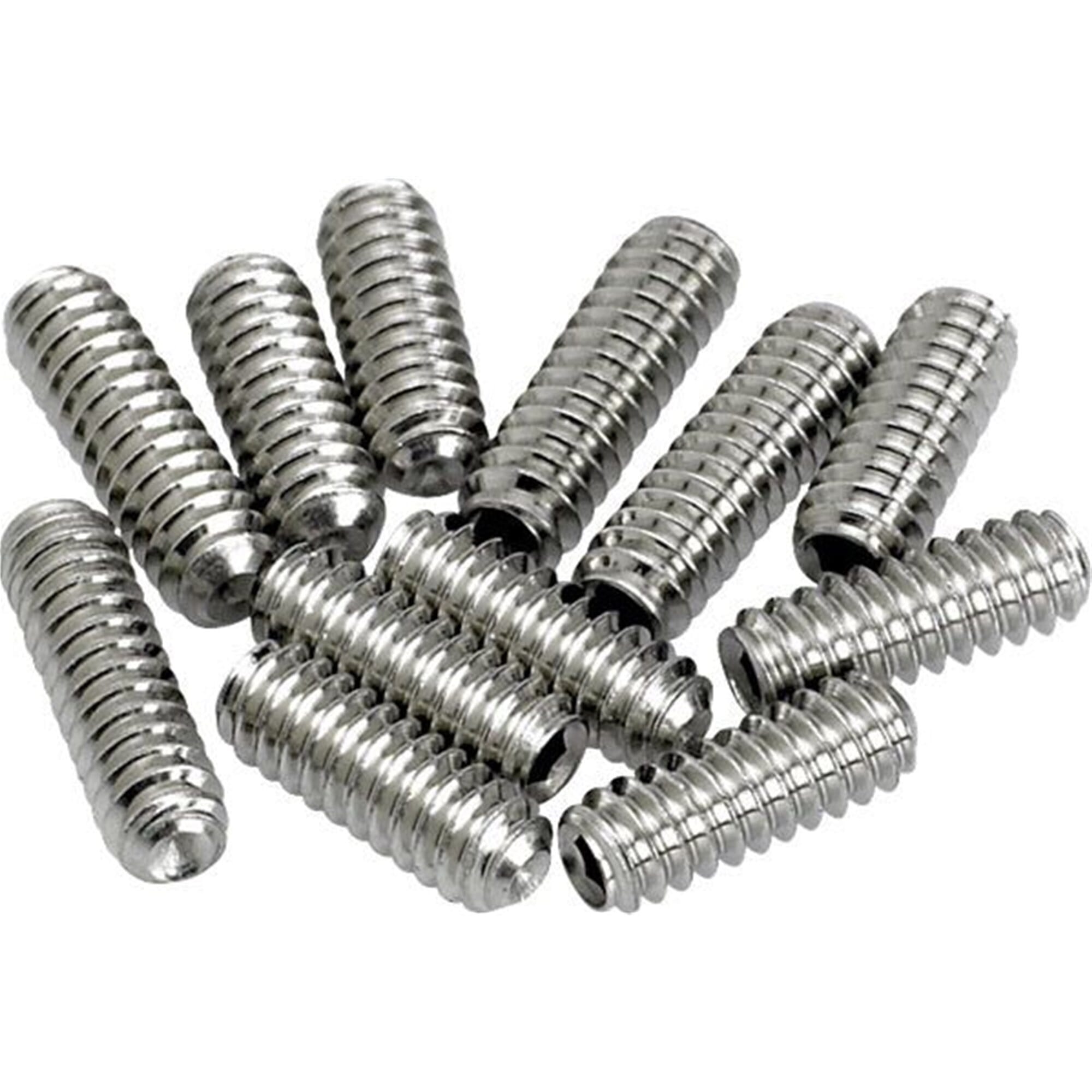 Fender American Vintage Stratocaster®/Telecaster® Bridge Saddle Height Adjustment Screws (12) (Nickel)
