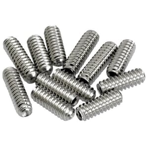 Fender American Vintage Stratocaster®/Telecaster® Bridge Saddle Height Adjustment Screws (12) (Nickel)