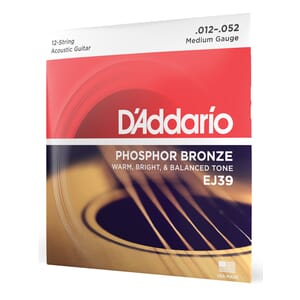 D'Addario EJ39 12 String Acoustic Guitar Strings 12-52