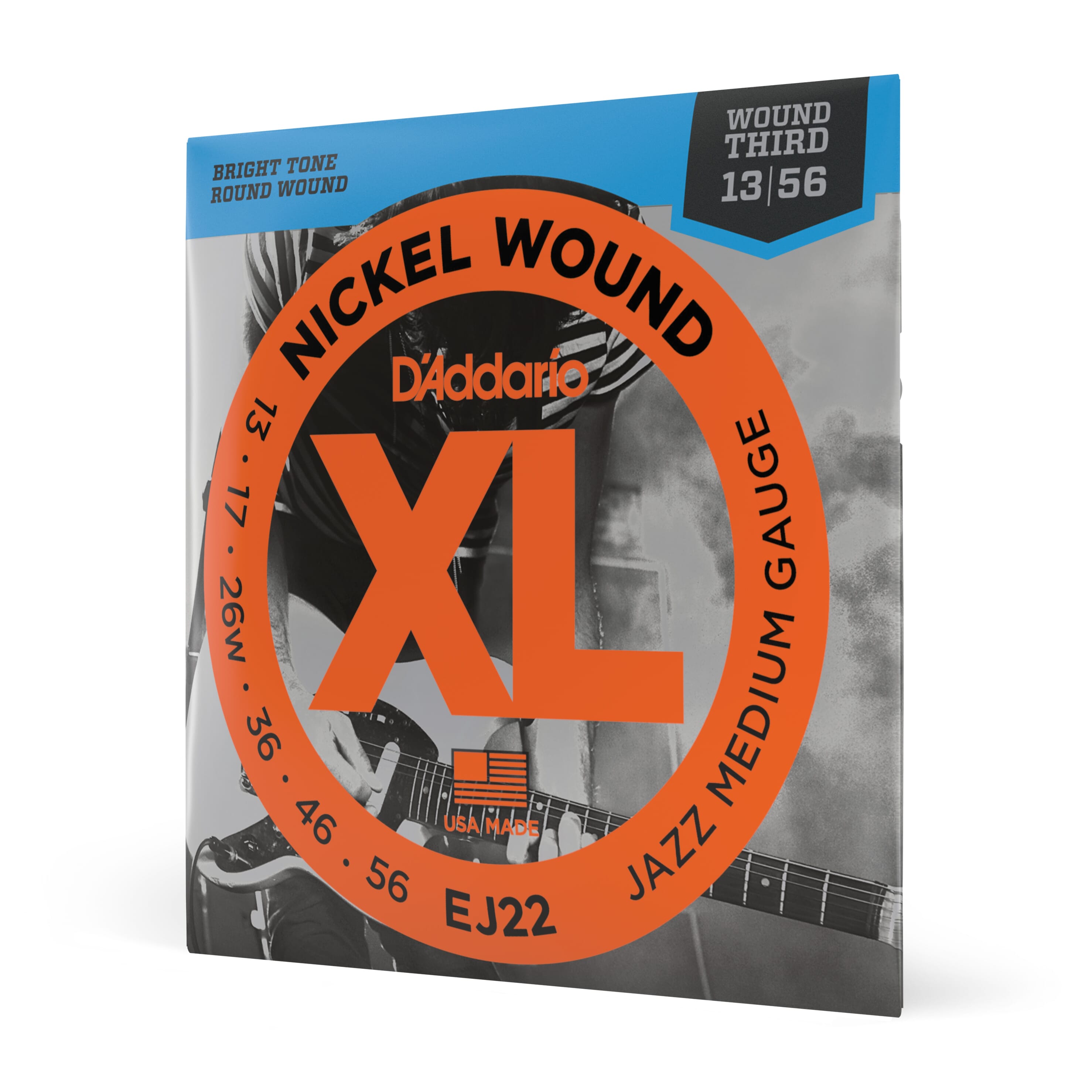 D'Addario EJ22 Electric Guitar Strings 13-56
