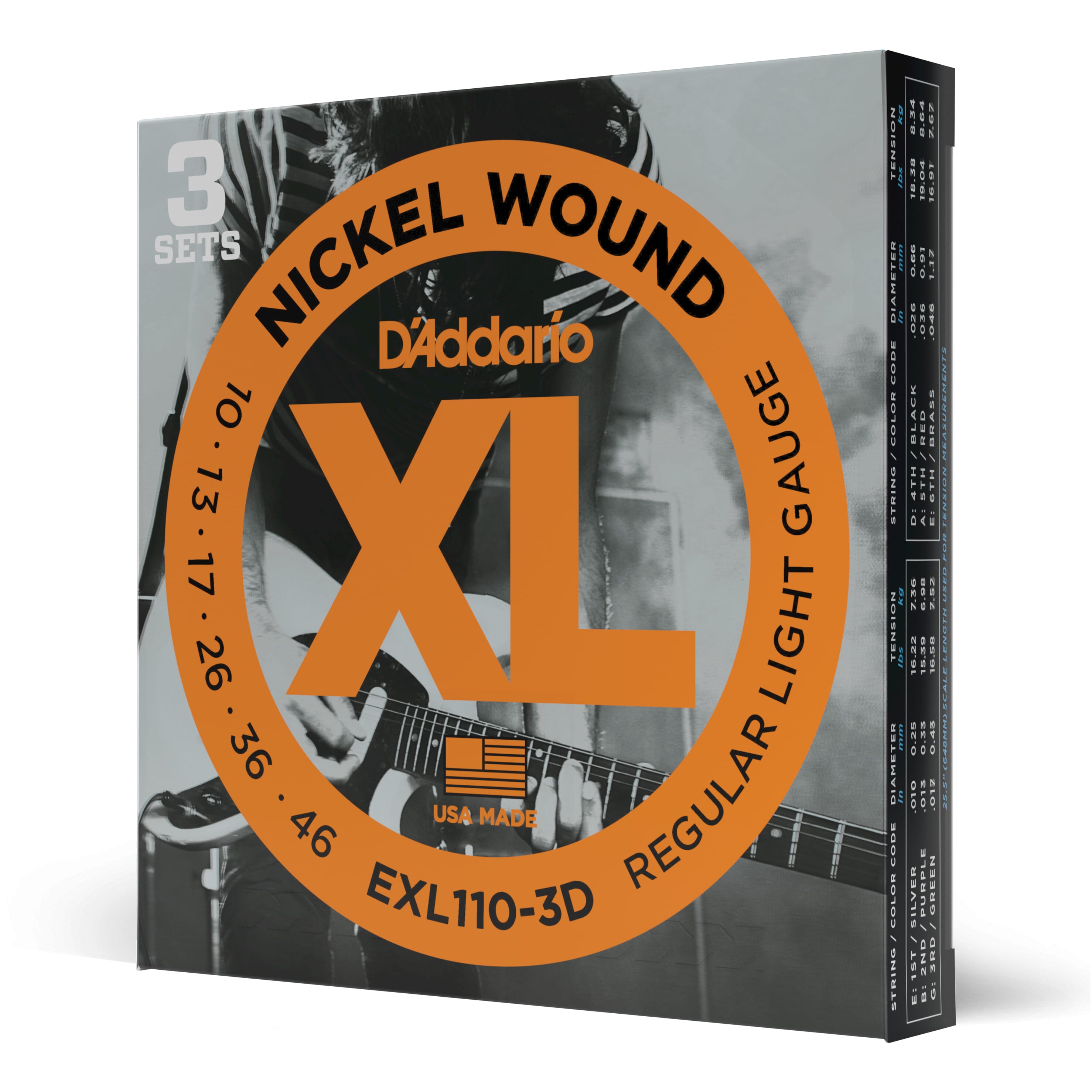D'Addario EXL110 Electric Strings 3-Pack