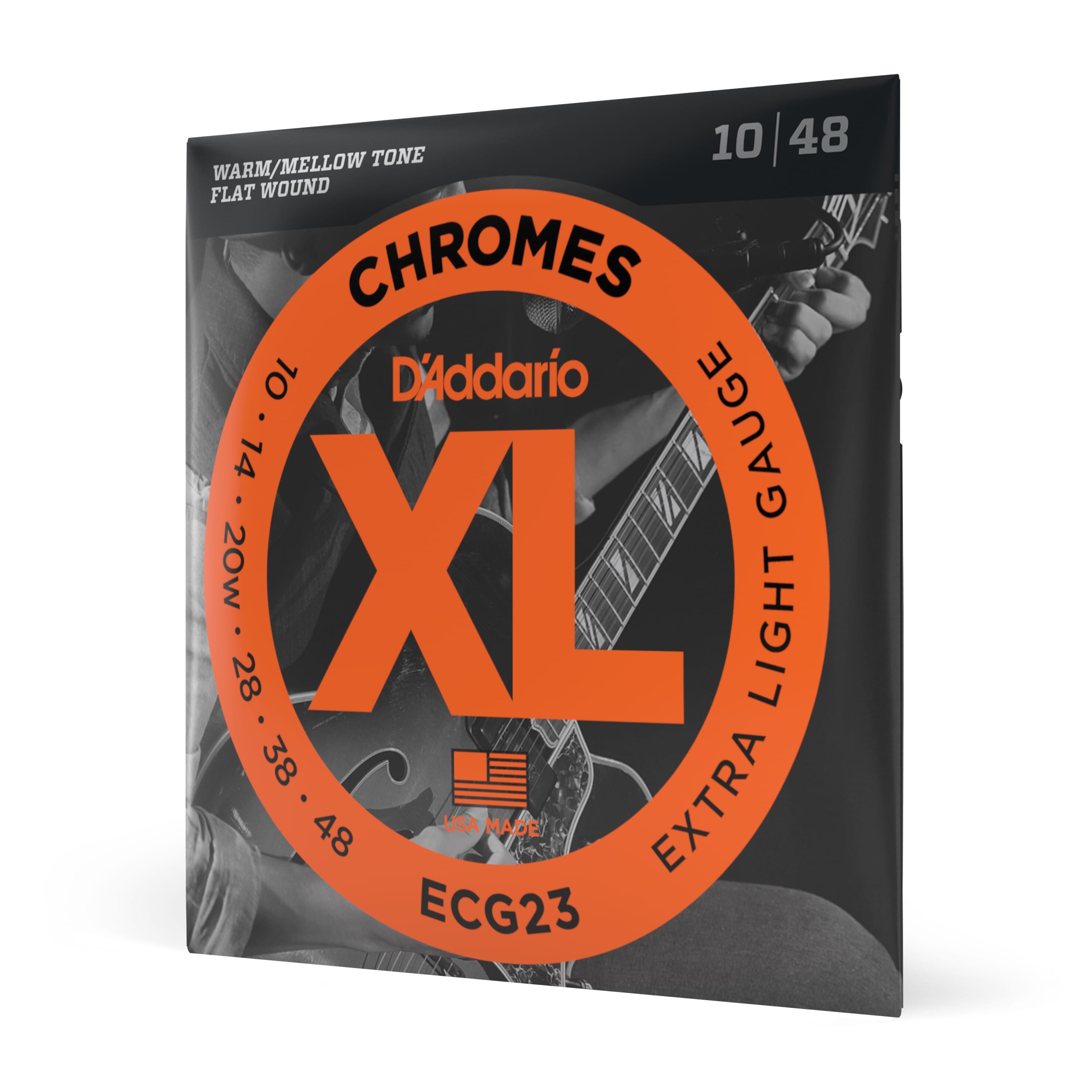D'Addario ECG23 Flat Wound Electric Strings 10-48