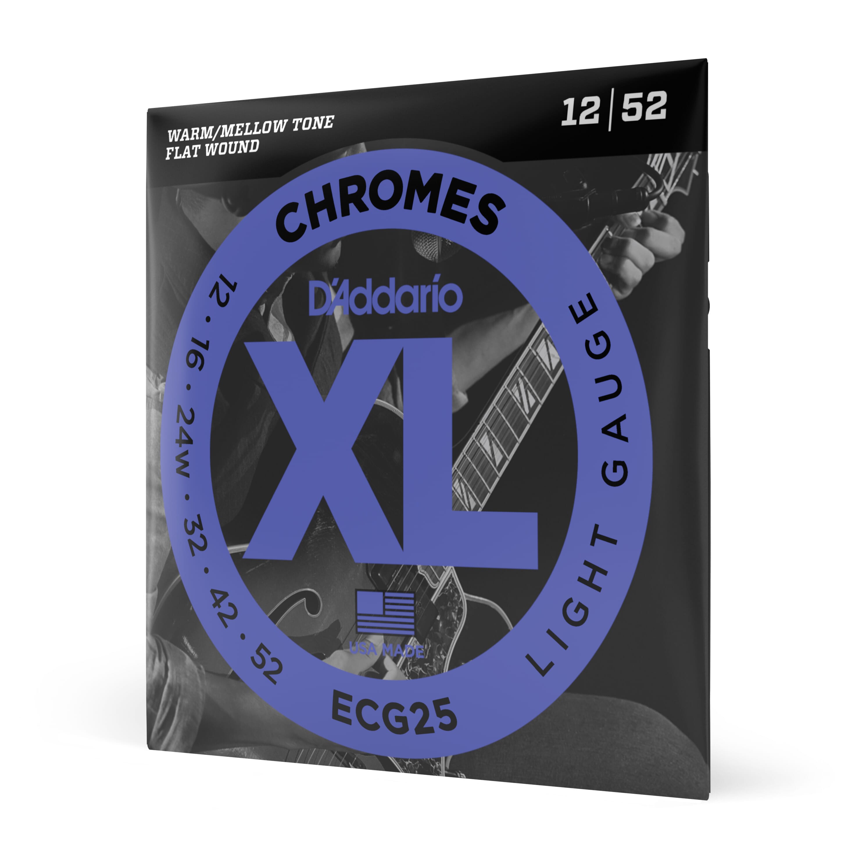 D'Addario ECG25 Flat Wound Electric Strings 12-52