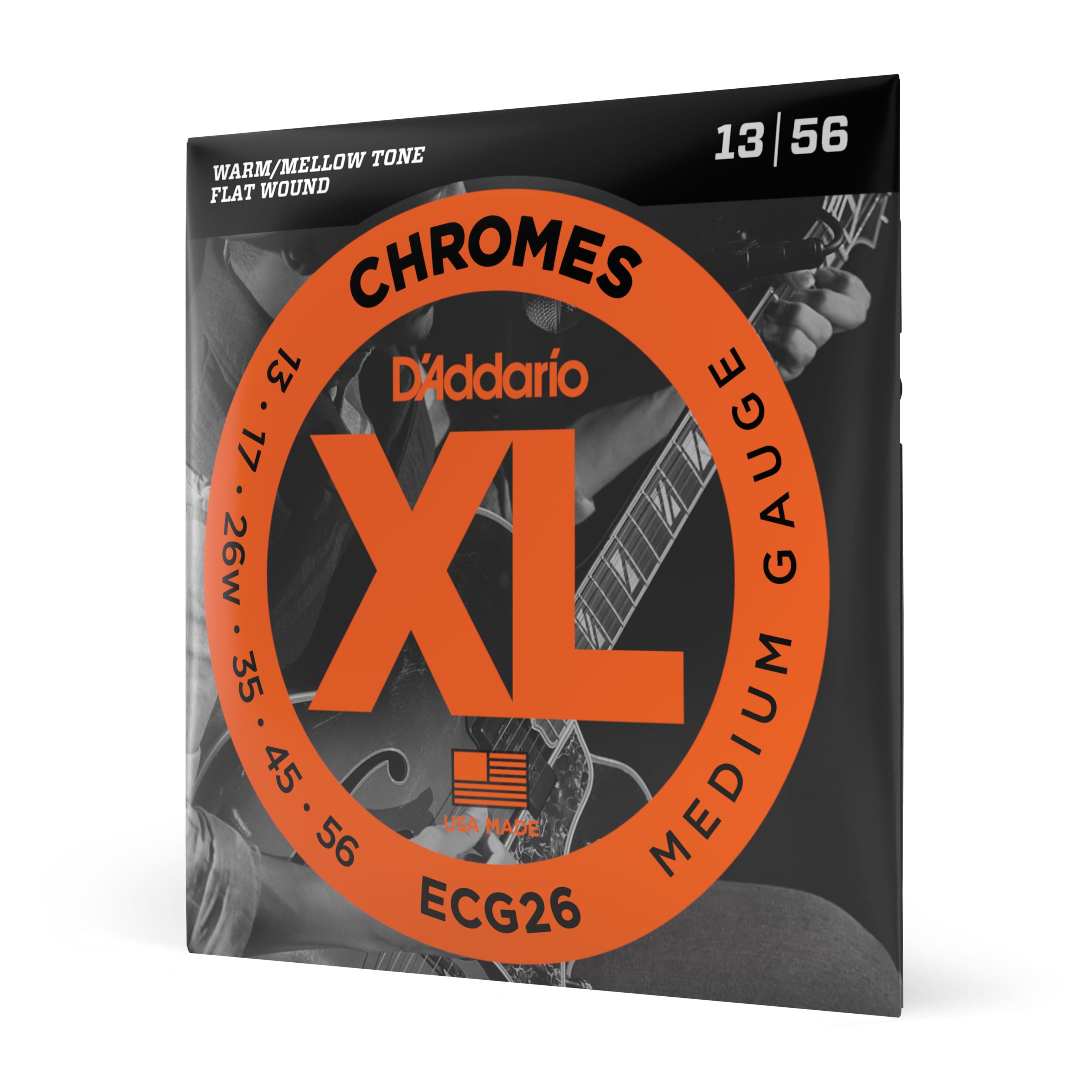 D'Addario ECG26 Flat Wound Electric Strings 13-56