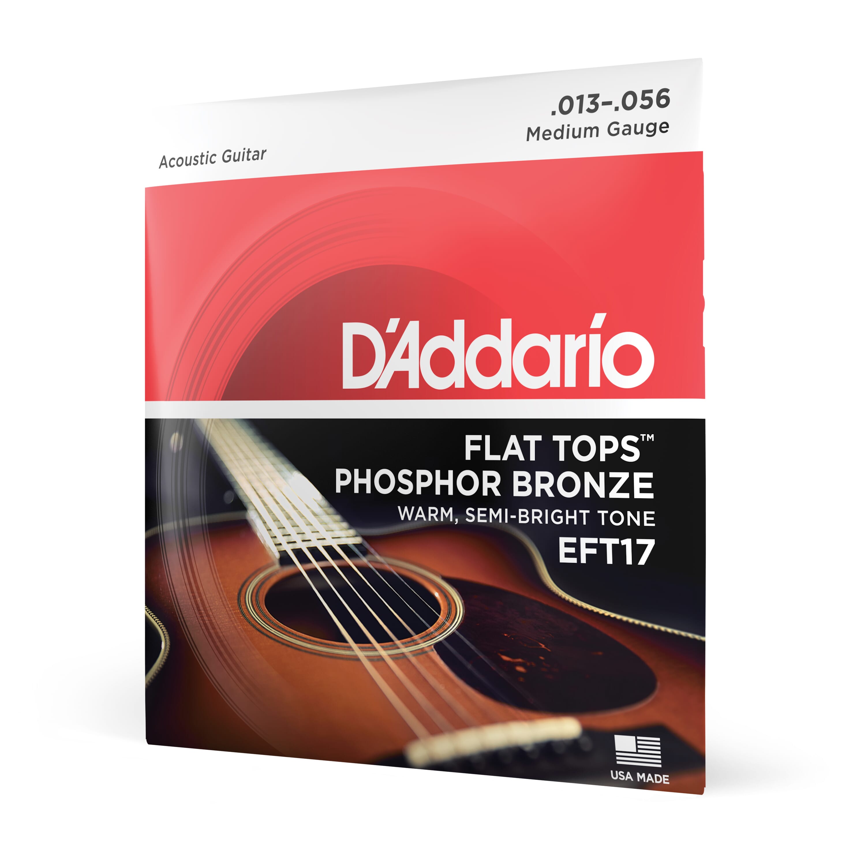 D'addario EFT17 Flat Top Acoustic Strings 13-56