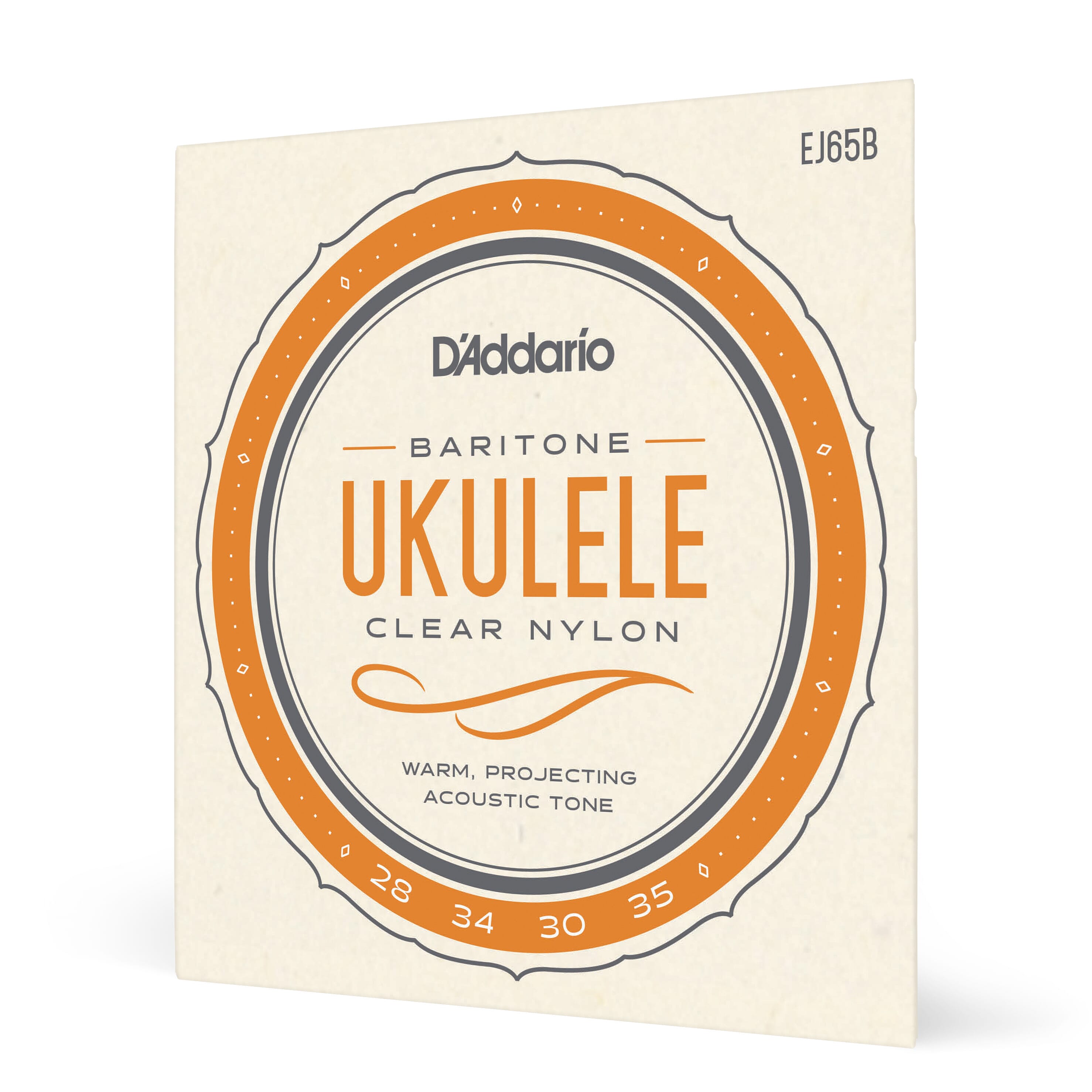 EJ65B D'addario Baritone Ukulele String Set Nylon 28-35