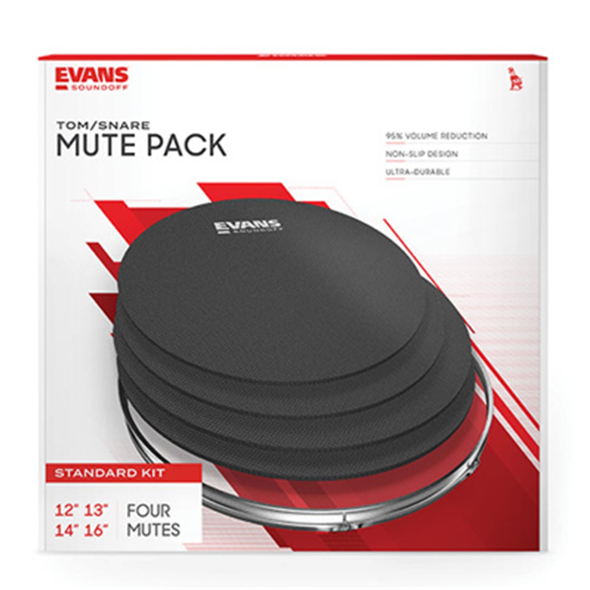 Evans Standard SoundOff Drum Mute Pack  (12,13,14,16)