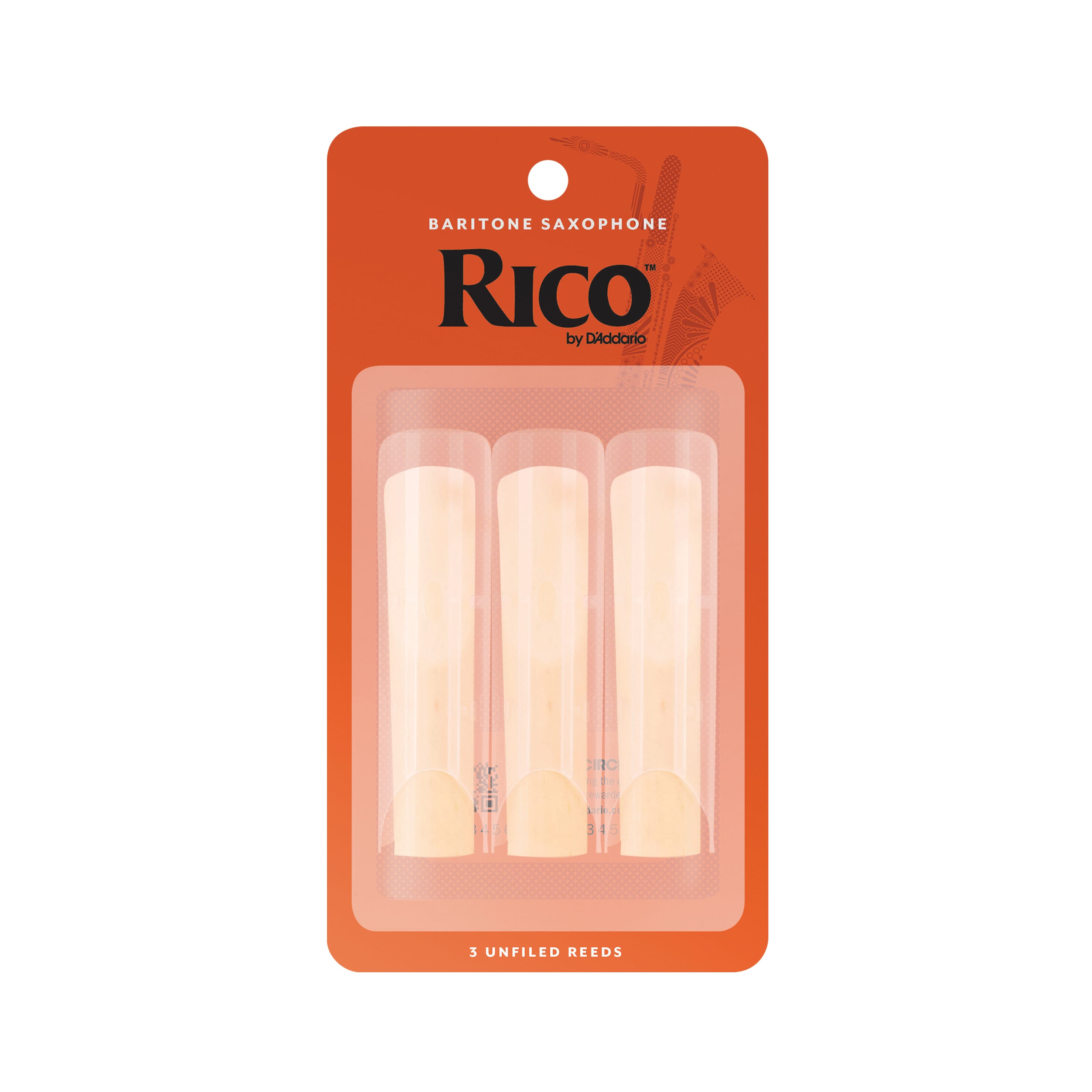 Rico 3 Pack Baritone Sax Reeds #2.5