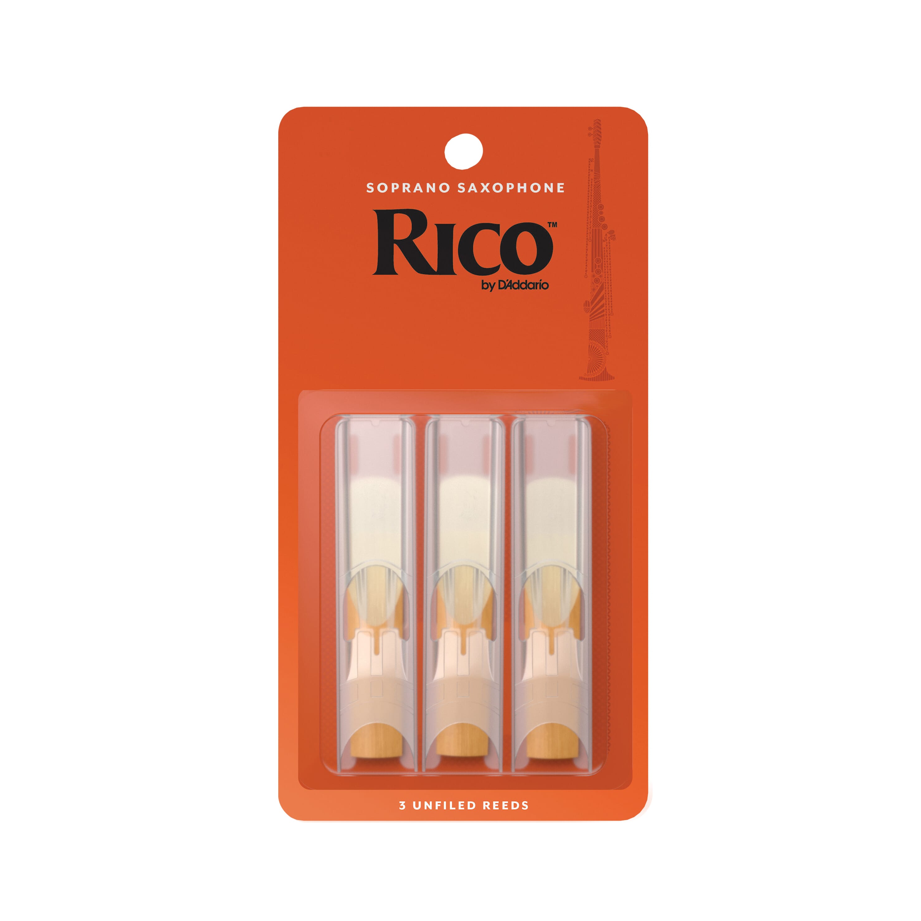 Rico 3 Pack Soprano Sax Reeds #2