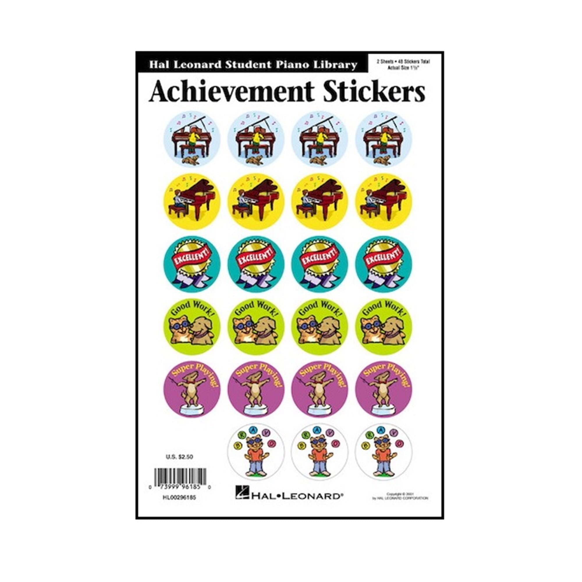 Achievement Stickers (Hal Leonard Student Piano Library)