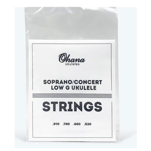 Ohana Fluorocarbon Soprano/Concert Ukulele Strings - Low G
