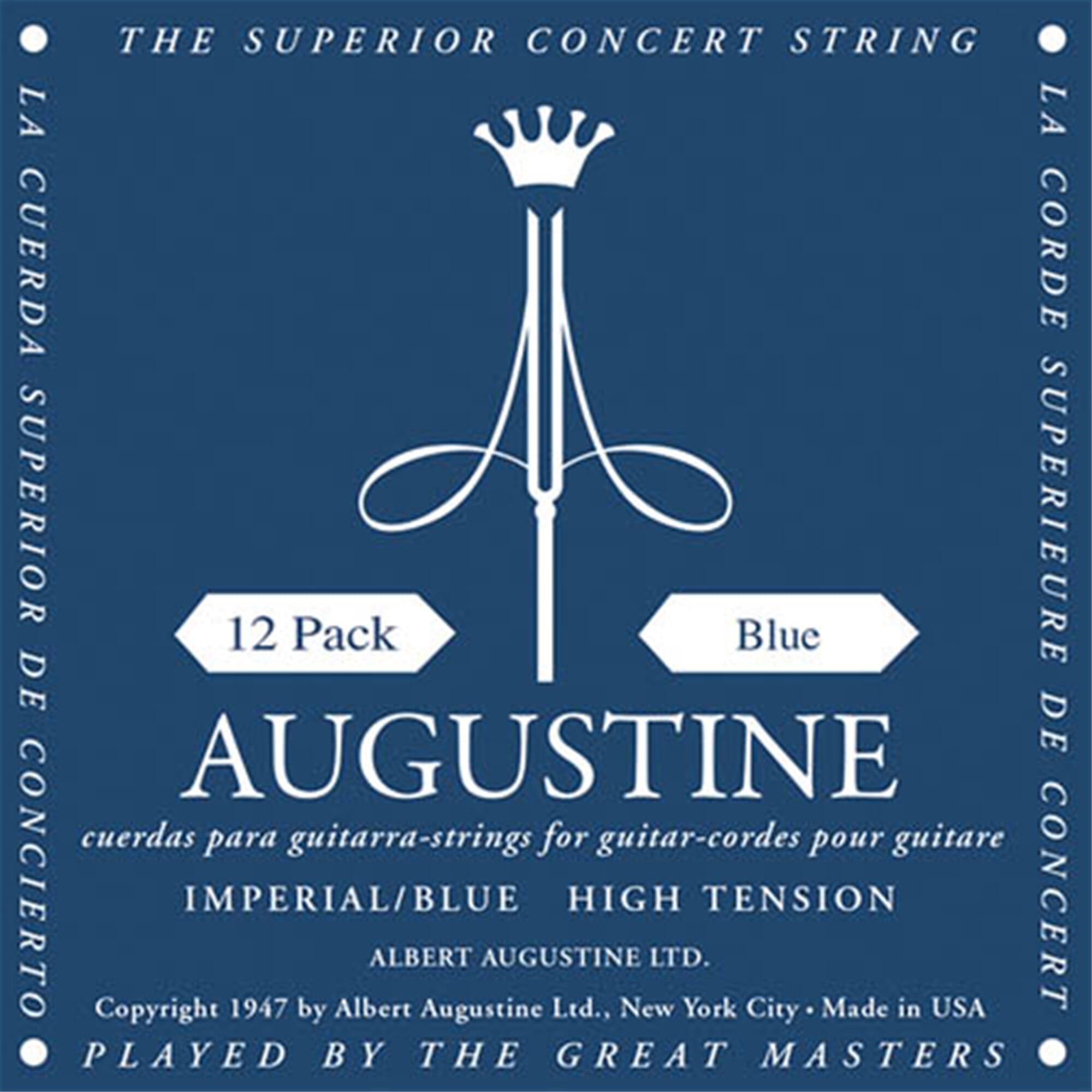 Augustine Imperial Blue Medium Tension Classical Nylon Guitar Strings