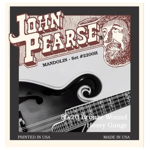 John Pearse 2200H 80/20 Bronze Loop End Mandolin Strings, Heavy 12-40