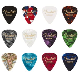 Fender Celluloid Medley Medium Guitar Picks - 12 Pack