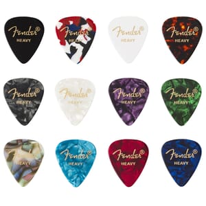 Fender Celluloid Medley Heavy Guitar Picks - 12 Pack