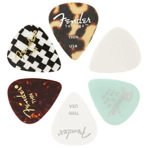 Fender Material Medley Thin Picks - 6 Pack