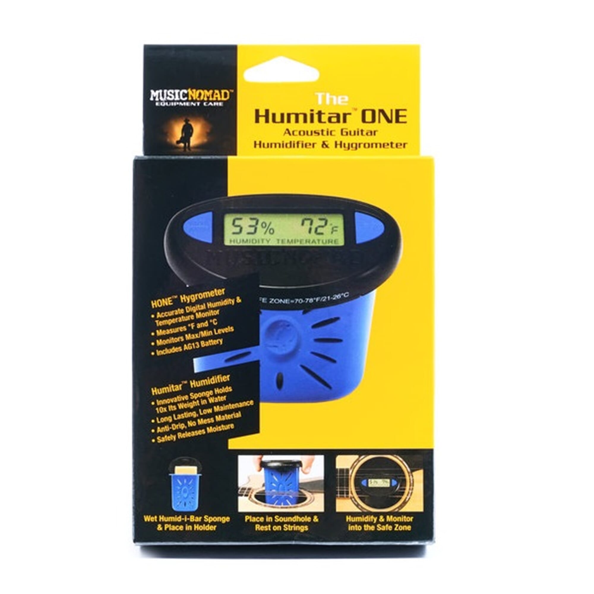 Music Nomad MN311 Humitar ONE Guitar Humidifier & Hygrometer
