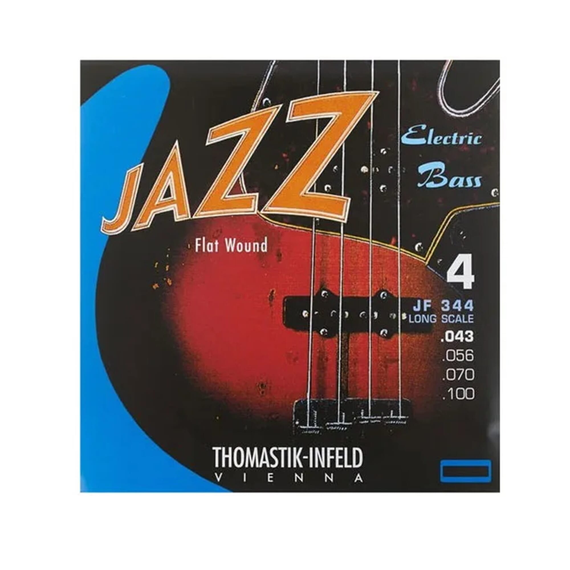 Thomastik JF344 Jazz Nickel Flat Wound Electric Bass Strings - Long Scale 43-100
