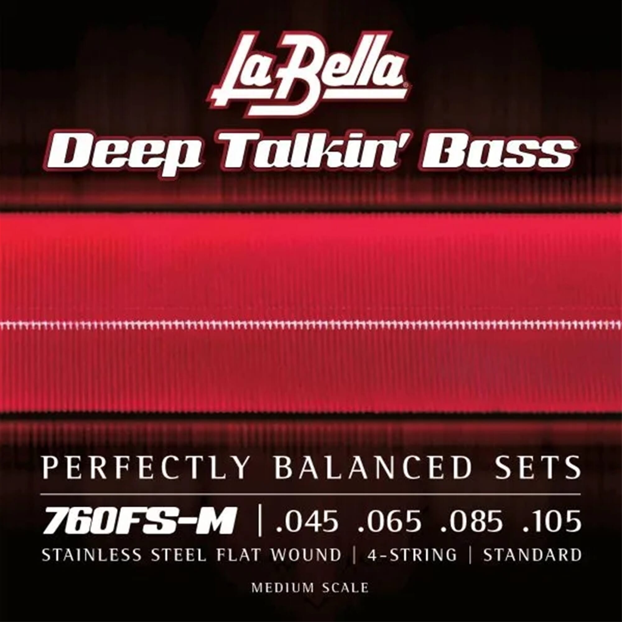 La Bella 760FS Deep Talkin' Bass Flatwound Bass Guitar Strings 45-105