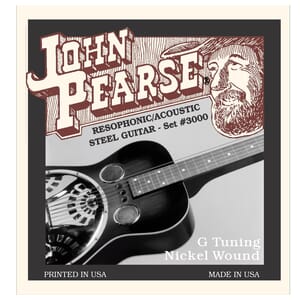 John Pearse Resophonic Guitar Strings, Pure Nickel, 18-59 "G" Tuning