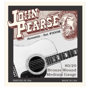 John Pearse 300M Guitar Strings, 80/20 Bronze, 13-56 Medium