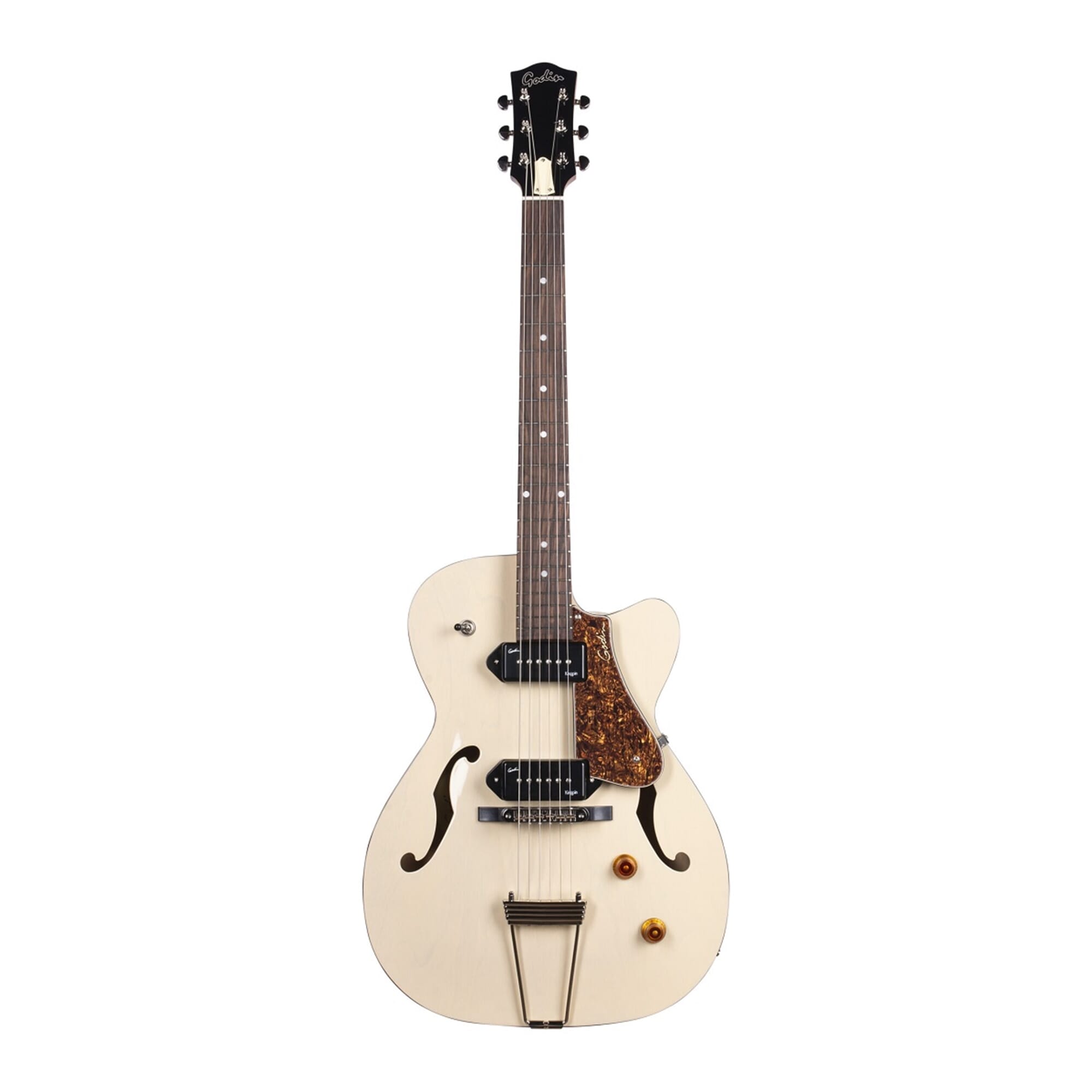 Godin 5th Ave TL Kingpin P90 Trans Cream HG Electric Guitar