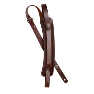 D'Addario 19JL01 John Lennon Signature Strap Brown Leather w/Pad