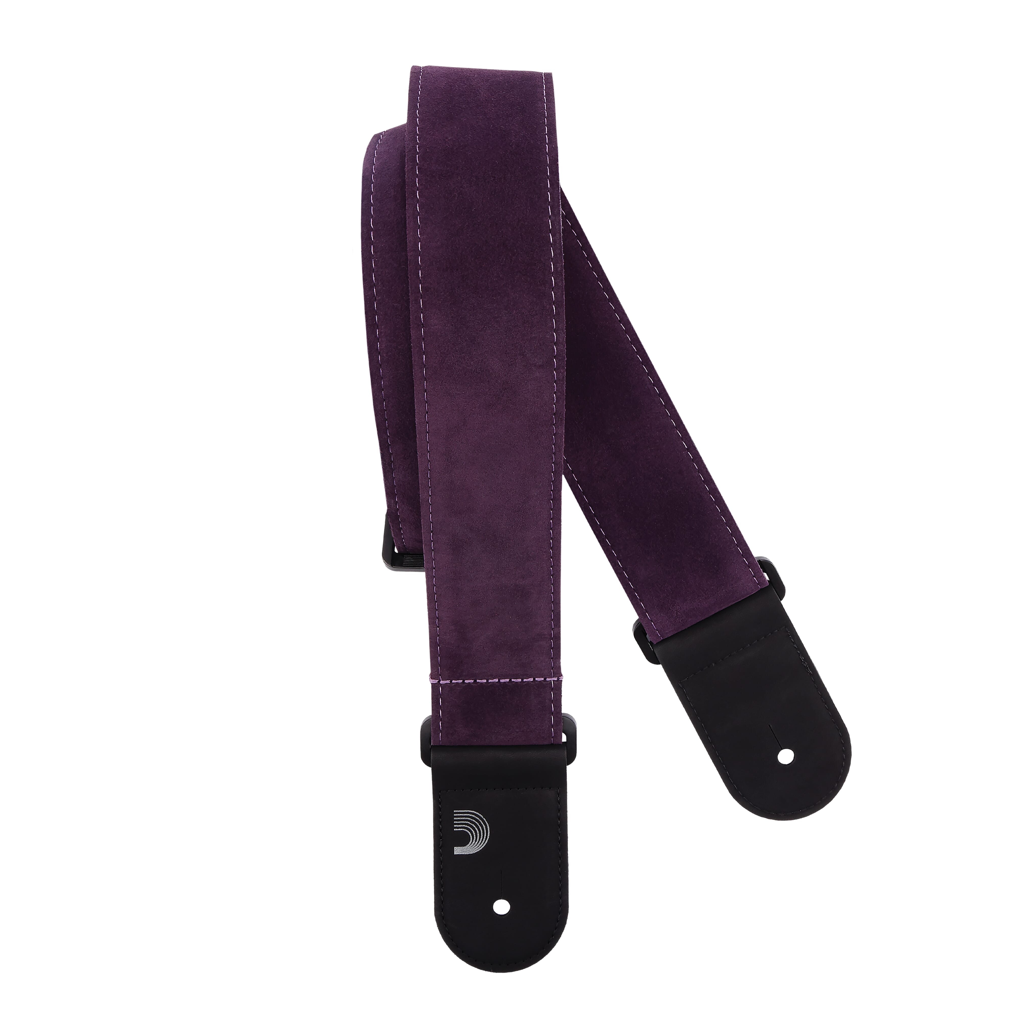 D'Addario 20SS06-DX Leather Guitar Strap, Purple