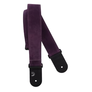 D'Addario 20SS06-DX Leather Guitar Strap, Purple