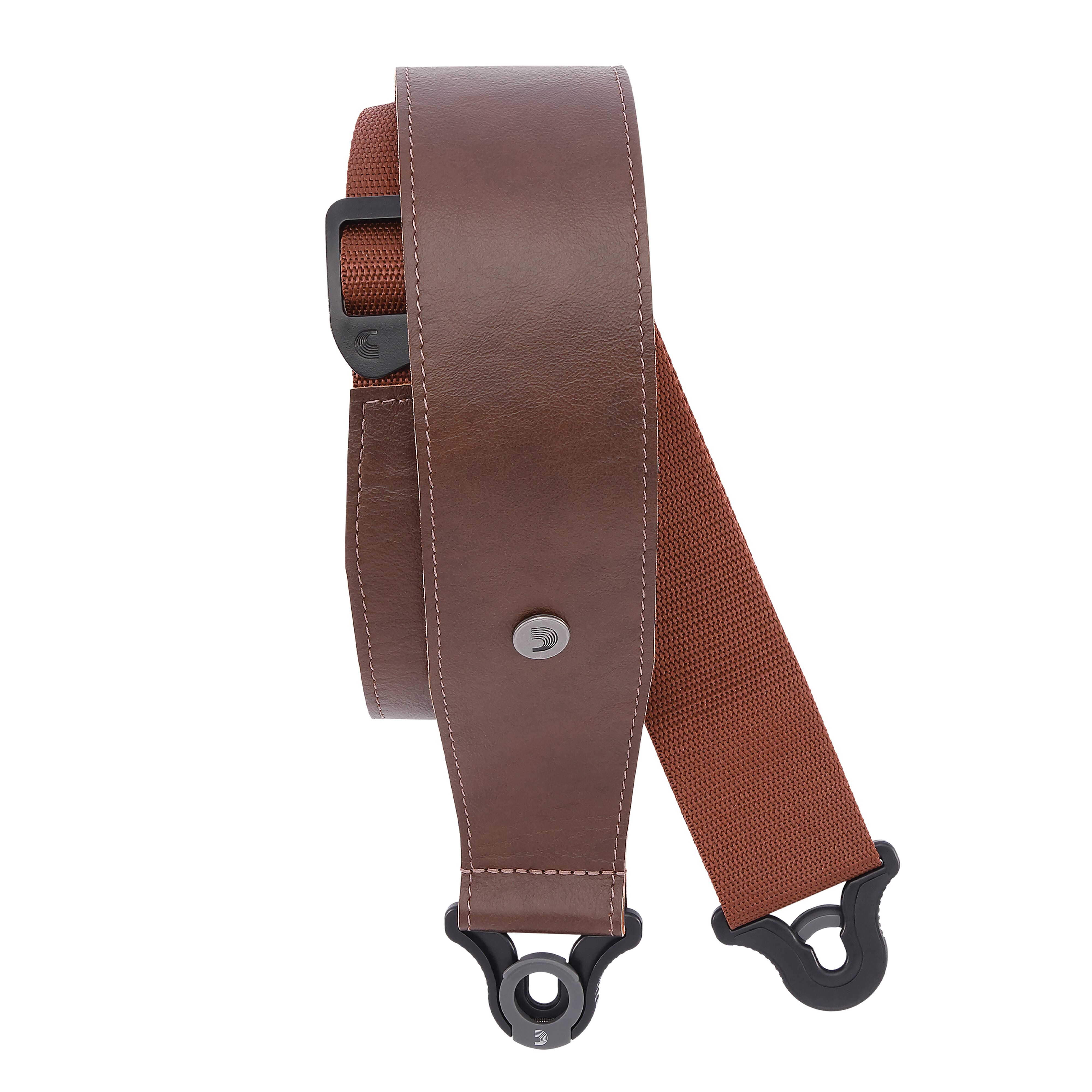 D'Addario 25BAL02 Comfort Leather Auto Lock Guitar Strap, Brown