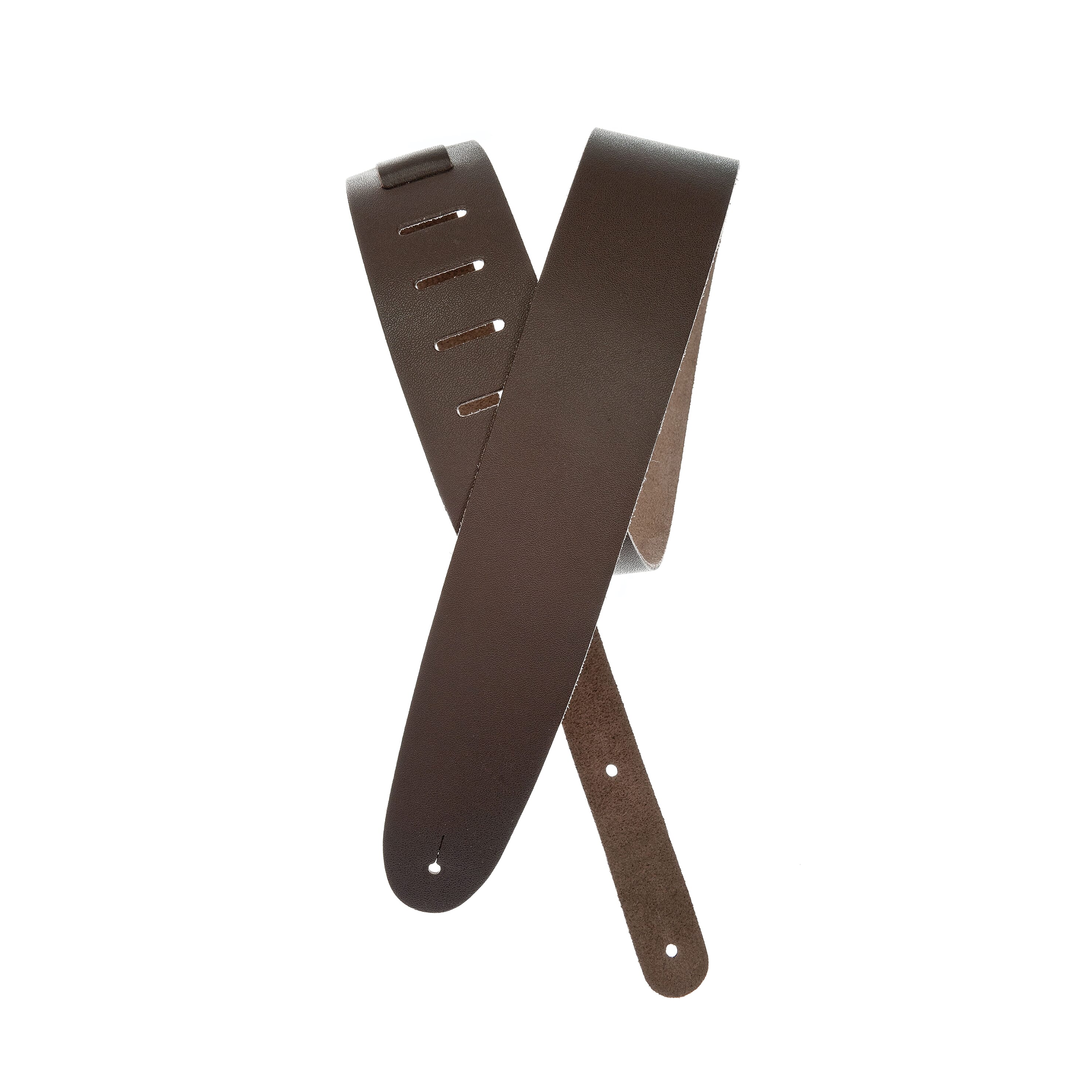 D'Addario 25BL01 Basic Classic Leather Guitar Strap, Brown